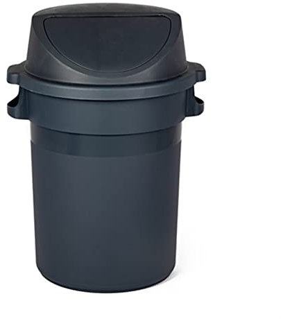 Poubelle d'extérieur grande Poubelle de recyclage ronde épaissie, poubelle de grande capacité 80/120L avec couvercle pivotant, poubelle commerciale extérieure amovible Classification Poubelle Courtyar