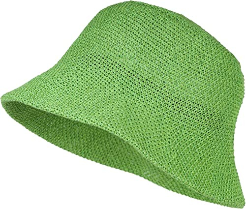 styleBREAKER Damen Fischerhut Papierstroh Sonnenhut | Atmungsaktiv, faltbar für unterwegs, 6 cm Krempe als Sonnenschutz, elastisches Schweißband, Zugband für 55-58 cm Kopfumfang