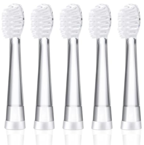 KOPBTBOY Bambini Testine di Ricambio per Seago Spazzolino Elettrico SG513/SG977 /SGEK6/DT-K6/DT-BB1, 5pc Spazzolino Elettrico per Bambini Testine di Ricambio per Seago