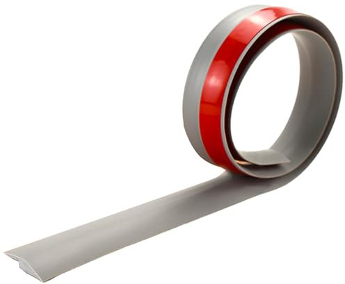 nerhemg Floor Transition Strip,118 * 0.2inches Floor Strip Floor Flat Divider Transition Strip for Joining Floor Gaps,Carpet Threshold, Floor Tiles Grey