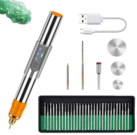 Vesone Gravierwerkzeug, Holzgravurstift,Handgehaltenes kleines Glasgravurwerkzeug | USB-wiederaufladbares Ätzwerkzeug, elektrischer Ätzstift, Graviermaschine für Schmuck, Glas, Schnitzen