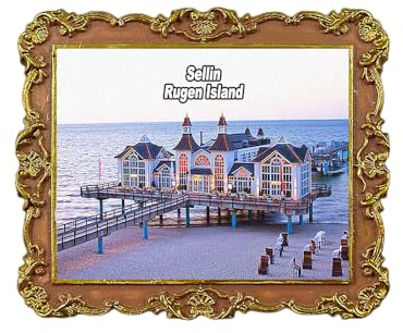 Sellin Kühlschrankmagnet Rugen Island Deutschland 3D Reise Souvenir Kühlschrank Dekoration Magnetaufkleber Handwerk Kollektion