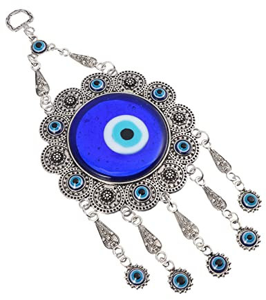 Colgante Estilo Ojo de Cristal Azul para Decoración de Pared