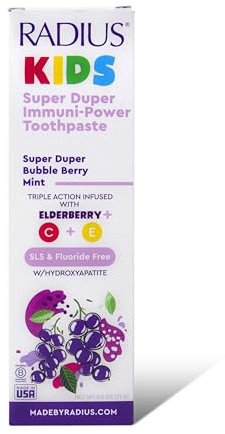 Radius Kids Super Duper Immunity Power Toothpaste 2.5 Oz - Super Duper Bubble Berry Mint - Pack of 1