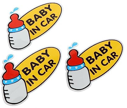 PACKOVE 3St Aufkleber für Babyautos reflective sticker cute sticker Fahrzeugwarnaufkleber Aufkleber für Autos Windows Autoaufkleber Türaufkleber Autofensteraufkleber Wagen Tankaufkleber