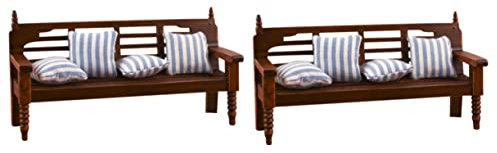 VICASKY 2 Set Mini in Legno Con Cuscino Casa Donne Mobili Decorazione Per In Miniatura E Casette Giocattoli In Legno Di Alta Qualità Per Decorazioni Creative