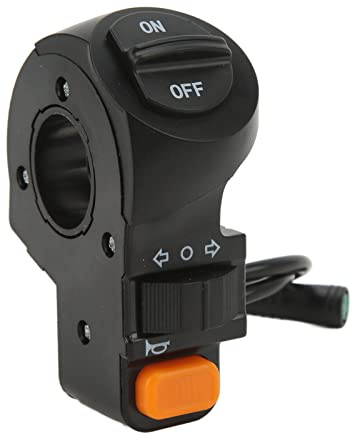 FLEXMAN 3 in 1 Elektrischer Fahrrad Lichtschalter, Wasserdichter Fahrrad Scheinwerfer Blinker Hupenschalter für Elektro Scooter e Bike