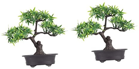 PRETYZOOM 2 Uds Maceta De Pino De Bienvenida Árbol Bonsái De Simulación Maceta De Interior Planta De Bonsái Sintética Decoración De Escritorio Simulación De Interior