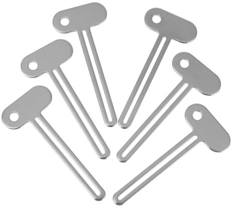 HAWILLOSCH 6pcs Metal Toothpaste Tube Roller Squeezer Keys for Bathroom Use Tube Squeezer Tools for Toothpaste for Easy Dispensing