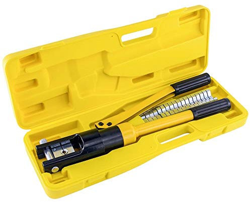 CLLBANT Cilindro hidráulico Crimpadora de terminales de Cable hidráulico Herramienta de crimpado 16-240 mm2 Kit de Herramientas de Cable de Terminal de batería eléctrica Cable Presión hidráulica