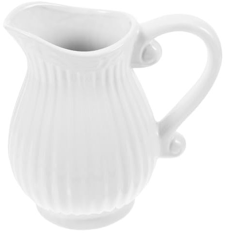 TOPPERFUN Retro Milk Bottle Vase Ceramic Pitcher Vase for Dried Flowers Farmhouse Style Home Decor for Kitchen Table Centerpiece