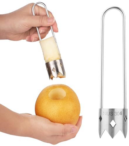 Descorazonador de Semillas de Pimiento, Nuevo y Mejorado 2024 de Acero Inoxidable para Quitar el Corazón de las Frutas de las Manzanas y de las Semillas Herramienta para Descorazonar Verduras
