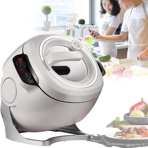 Multi-Function Stir-Fry Machine Cooker,Auto Cooking Wok Fried Rice Machine 360° Automatic Rotation,Drum Type Stir Frying Machine for Stir Frying,Stewing,Cooking