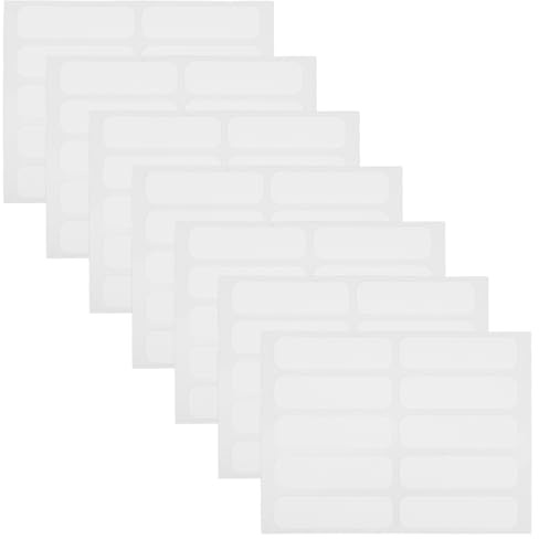 Operitacx Cloth Sticker 100 Pcs Self-Adhesive Fabric Labels for Clothes Writable Name Tags No Iron Laundry Labels Washable for School Daycare Kids Personal Items