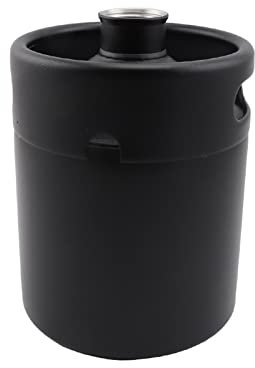 VNSMM Cerveza elaborada Kit Cerveza Minibarril de Cerveza casera de 2L/3,6 L/5L, Growler presurizado, dispensador de Cerveza de Barril Negro Mate(Black 2L)