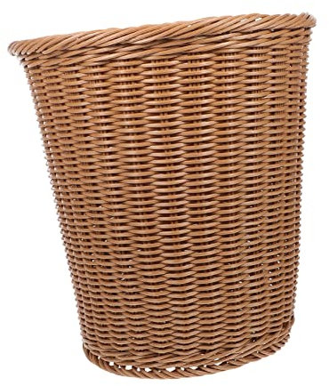 IMIKEYA Rust Iron Trash Can Woven Basket for Home Office Weaving Rubbish Container for Kitchen Living