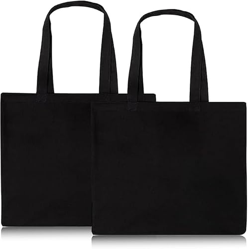 Cotton Bag, 2 PCS Bag Tote Reusable Large Canvas Bags with Handle Blank