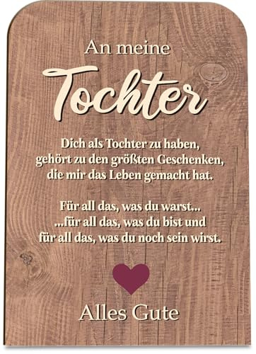An meine Tochter Holzkarte - Geburtstagskarte mit Umschlag - Geschenk für Tochter, Die Geschenke meiner Tochter, Beste Tochter der Welt, Beste Tochter Geschenke, Liebste Tochter, Tochter Geschenk