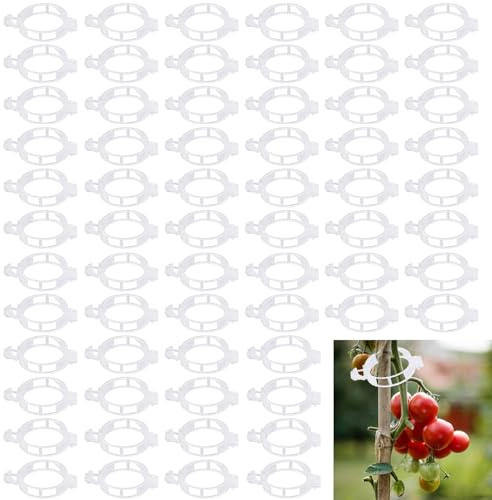 BOELLRUNO 350 Stück Pflanzenclips Tomaten Klammern Weiß Pflanzenklammern für Kletterpflanzen Rankhilfe Wiederverwendbar für Tomaten Gurken Blumen Peas Paprika und andere Rankpflanzen (A)
