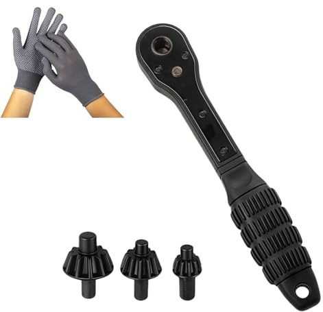 4-Piece Iron Drill Wrench Set, 2 in 1 Drill Chuck Ratchet Spanner, Ratchet Handle Labor Saving Spanner, Professional Master Chucks Keys (1 PCS)