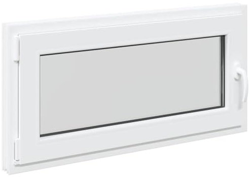 Fenêtre de Cave, Fenêtre de Sous-sol 100x50 cm oscillo-battante DIN gauche blanche