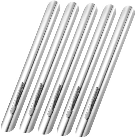 ZUNOXAZ 5piezas Recogedor Mesa Acero Inoxidable Limpiador y Barredora De Mesa para Restaurante Herramienta De Limpieza con Clip Portátil y Superficie Suave Resistente y Fácil De Usar