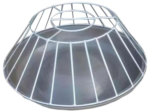 Sharplace Chicken Feeder Goose Feeder Farm Livestock Rearing Equipment Portable Dispensing feed Tray Food Dispenser for Chook Hen Duck, 25 Holes