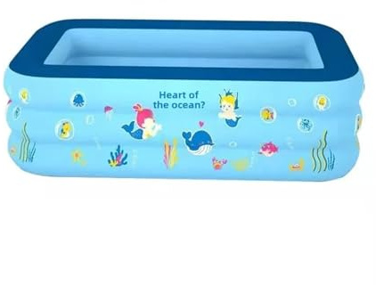Piscina gonfiabile estiva, giocattolo, piscina d'acqua, vasca da bagno con sabbia, for esterni, facile da usare e da installare.(Bag 1.8 m three-layer pool (176 * 135 * 49cm)10 pieces per box)