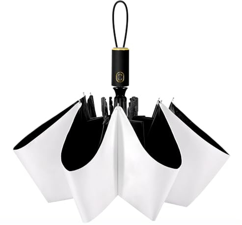 CUBY Sun UV Umbrella Folding Travel Compact Small Umbrella Men Reinforced Windproof Strong Frame Waterproof UV Proof Slip-Proof Handle Folding Backpack Easy Carry for Sunny Rainy