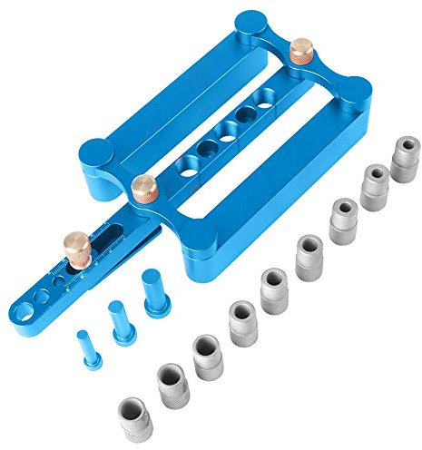 Loboo Idea Selbstzentrierende Dübelschablonen-Set, Stanzvorrichtungen, 6 mm, 3/8 Zoll, 5/16 Zoll Bohrer-Führungshülsenwerkzeuge für Holzbearbeitung und Schreinerarbeiten
