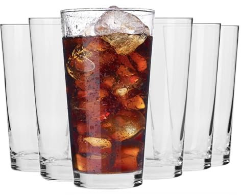 Krosno Vasos de Agua Jugo Tumbler | Conjunto de 6 Piezas | 380 ML | Pure Collection | Perfectos para Uso en Casa, Restaurante y en Fiestas | Apto para Lavavajillas