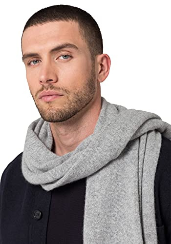Style & Republic Herren XL-Schal aus 100% Kaschmir, Premium Cashmere-Strick für Stilvolle Herbst & Winter - 52 cm x 172 cm