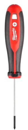 milw Milwaukee Tri-Lobe Screwdriver PZ0 x 75 4932471790, Black-Red