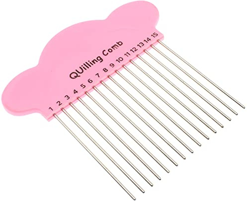 Quilling Comb DIY Paper Craft Tool Creat Loops Accessory Supply Holder [FDXGYH, Pink]