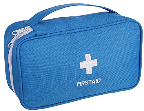 upain Mini-Erste-Hilfe-Tasche, leer, für Reisen, Notfalltasche, leichte Medizin-Aufbewahrungstasche, multifunktional, geschichtet, für Notfall, Zuhause, Büro, Auto, Outdoor, Boot, Camping, Wandern