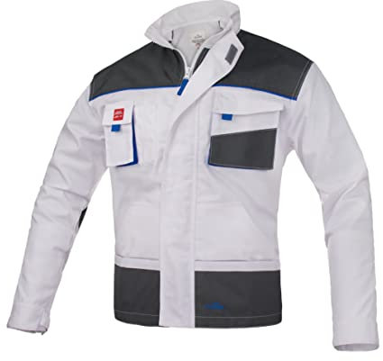SAFETY ART.MAS Arbeitsjacke, Berufsjacke, KFZ, Montagejacke, Jacke Classic, Weiß, 270 g/m2 (54)