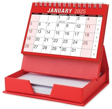 Vivaas 2023 Schreibtischkalender Monatsansicht Doppeldrahtbindung Spiralbindung Stehender Flip Kalender Abreißen 80 Blatt Notizblock Querformat wichtige UK Daten Feiertage angegeben