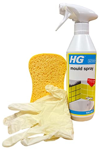 How to Remove Black Mould from Tiles, Grout and Bathrooms. Homecare Essentials Black Mould Removal Kit includes HG Mould Spray (1)
