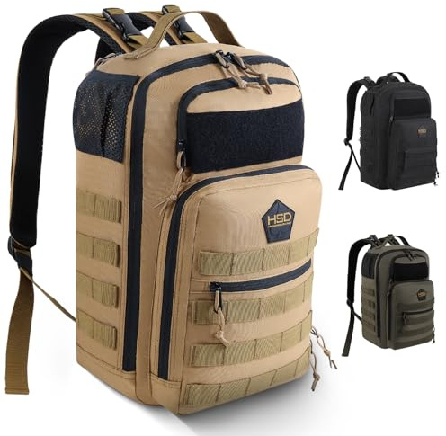 HighSpeedDaddy Diaper Bag Backpack with Diaper Changing Mat - Waterproof Military-Grade Baby Travel Bag - Spacious Design for Moms and Dads on the Go with Toddlers Baby Bag - Coyote Brown