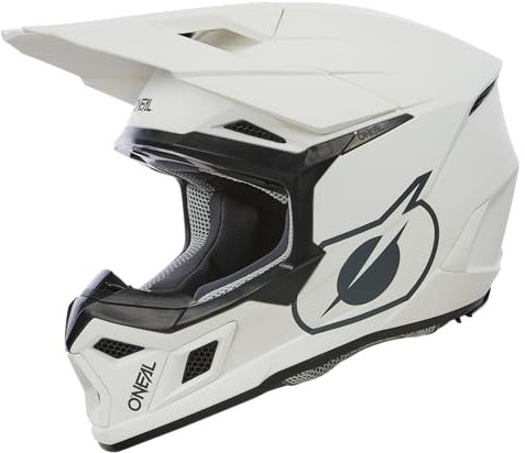 O'NEAL | Casco da motocross | MX Enduro | Guscio in ABS, standard di sicurezza ECE 22.06, aperture di ventilazione per un raffreddamento ottimale | Casco 3SRS SOLID V.24 | Adulto | Bianco | Taglia M