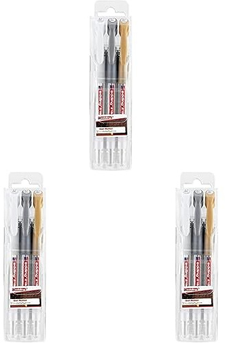 edding 2185 Gelroller - weiß, gold, silber - 3er Set - 0,7 mm - Gelstifte zum Schreiben, Malen, Mandala, Bulletjournal - Gelschreiber, Gelmalstifte (Packung mit 3)