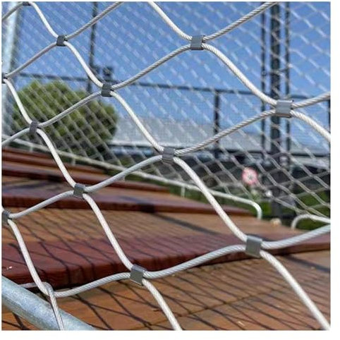 Drahtgitter Verzinkt Seilnetz Aus Edelstahl 304, Kindergartentreppenbalkon-Gartengeflügelschutznetz, Flexible Zaunrolle Aus Verzinktem Draht For Balustrade ( Color : Silver-1.5mm diameter , Size : 0.9
