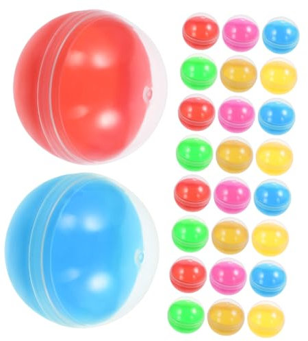 ibasenice 50pièces Distributeur Automatique De Boules Rondes Vides Remplissables Boules Plastique Torsadées Pour Cadeaux De Fête Et Loisirs Créatifs