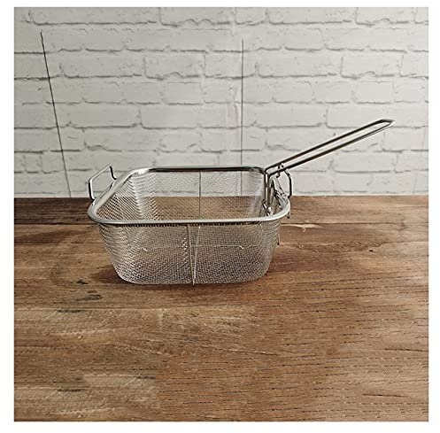 CTCOIJRN Filtro for alimenti fritti da cucina, in acciaio inox, for pasta, cestello for patatine fritte, filtro a rete, filtro a rete, schiumarola con manico for ali di pollo fritte, gamberetti e pata