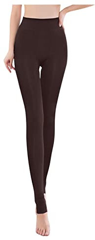 Ohne Fuss Gefütterte Strumpfhose Damen Blickdichte Fleece Strumpfhose Damen Enges Figurformende Thermoleggings Damen Winter Moderne Classic Winterstrumpfhose Damen Gefüttert Stützstrumpfhose
