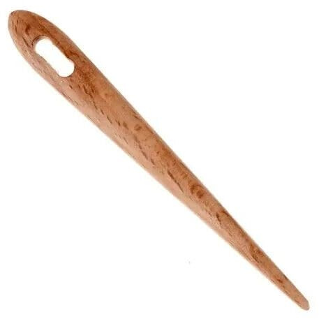 Pera Peris Nadelbindungs-Nadel aus Holz - Stumpf - Natur - 8 cm - Textilkunst, Stricken