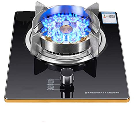 GAROEN Cuisinière à gaz encastrable 33 cm, Foyer à Neuf cavités de 7,0 KW, Table de Cuisson en Verre, cuisinière Convertible au gaz/gaz de pétrole liquéfié (A NG)