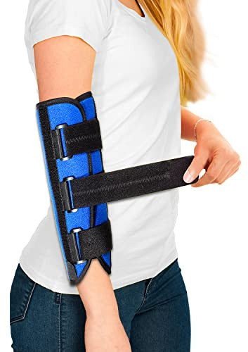 Elbow Brace Splint for Ulnar Nerve Entrapment Cubital Tunnel Syndrome for Women and Men, Arm Support Immobiliser Left & Right, for Straighten Arms to prevent Elbow Bending While Sleeping - L/XL