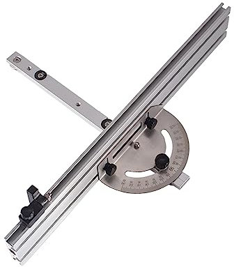 Tischkreissägen-Gehrungslehre, Aluminium-Gehrungsführung, Winkelplattenlineal, hochpräziser Gehrungssägen-Winkelmesser, Präzisions-Gehrungslehre für Bandsägen, Abrichthobel, 250-mm-Lineal (415 mm)