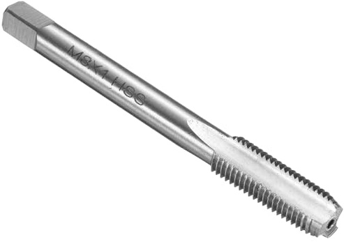 QUARKZMAN Hand Gewindebohrer, M8x1 Metrisch Gewindeschneider, Rechtshänder HSS6542, Geradnut-Schlichtschneider(SB)